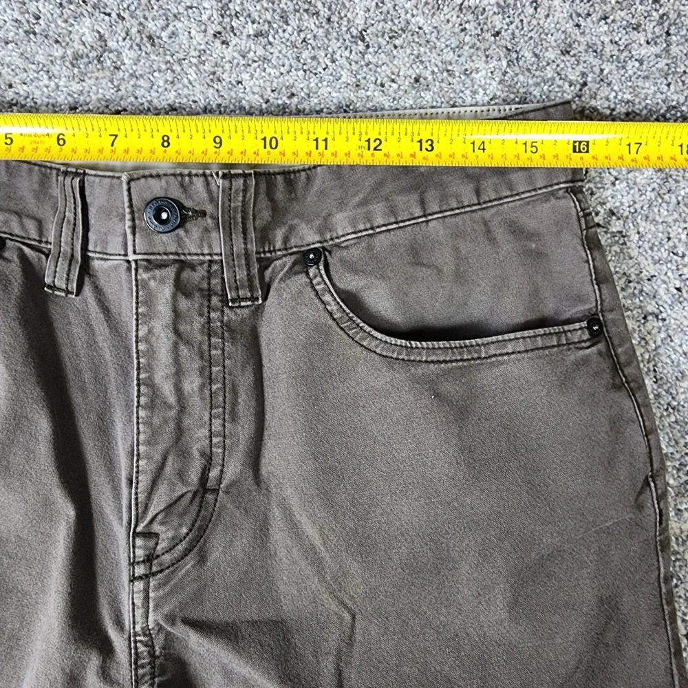 Prana Slim Fit Pants Mens 32 Brown Stretch Organic Cotton Blend Excellent